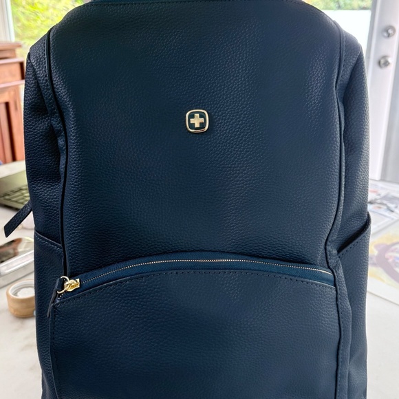 Swissgear Faux Leather Laptop Backpack - Picture 2 of 7